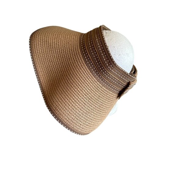 Magid Accessories - Magid Hats Khaki Brown Woven Open Top Adjustable Sun Hat